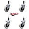 Service Caster 3 Inch Thermoplastic Rubber Wheel 1 Inch Expanding Stem Caster SCC, 4PK SCC-EX05S310-TPRS-1-4 - alternate 2